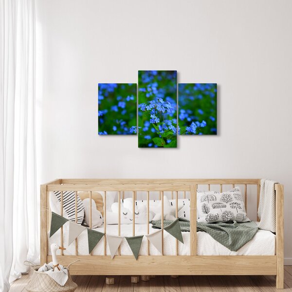 Slika plavog cvijeća (90x60 cm)