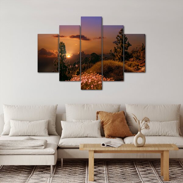 Slika prirode sa zalaskom sunca (150x105 cm)