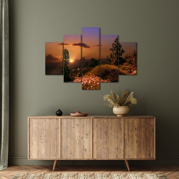 Slika prirode sa zalaskom sunca (150x105 cm)