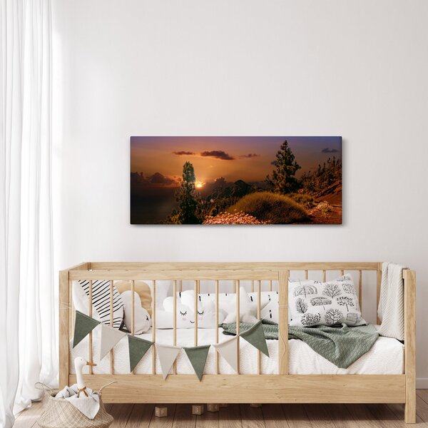 Slika prirode sa zalaskom sunca (120x50 cm)