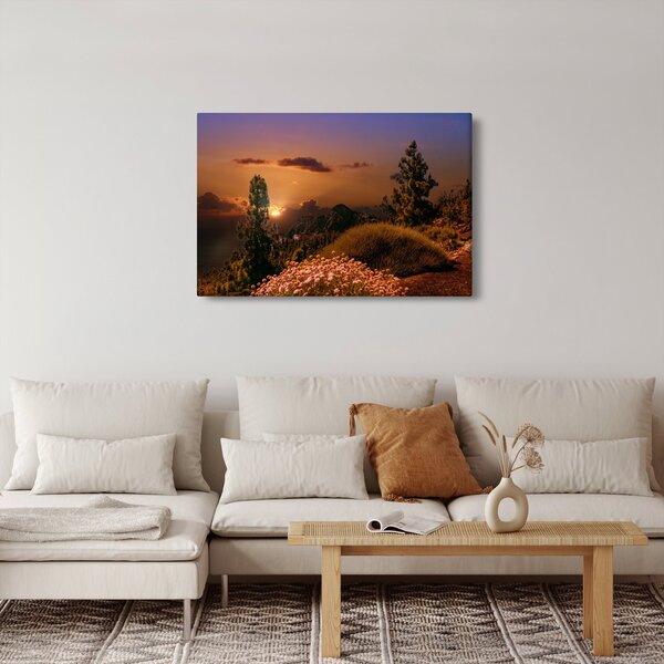 Slika prirode sa zalaskom sunca (90x60 cm)