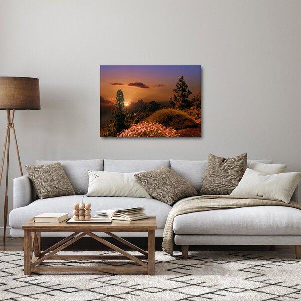 Slika prirode sa zalaskom sunca (70x50 cm)