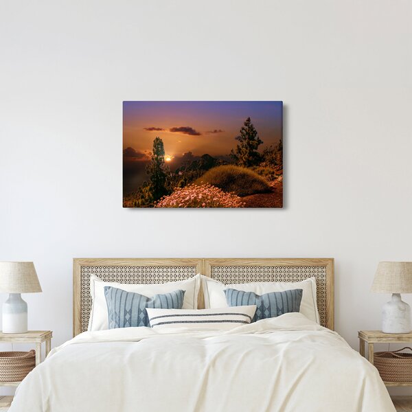 Slika prirode sa zalaskom sunca (90x60 cm)
