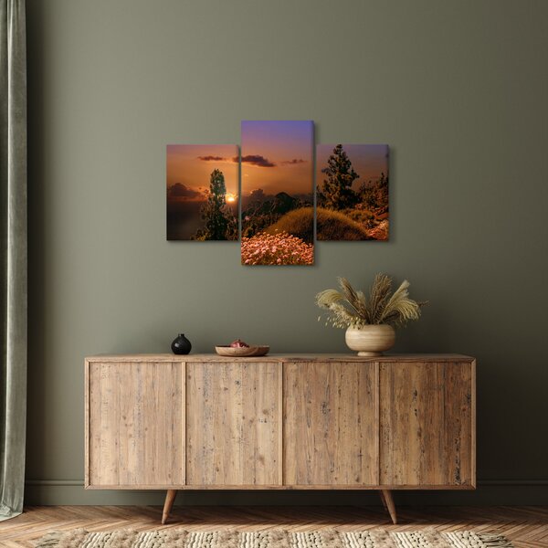 Slika prirode sa zalaskom sunca (90x60 cm)
