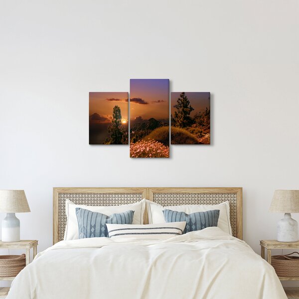 Slika prirode sa zalaskom sunca (90x60 cm)