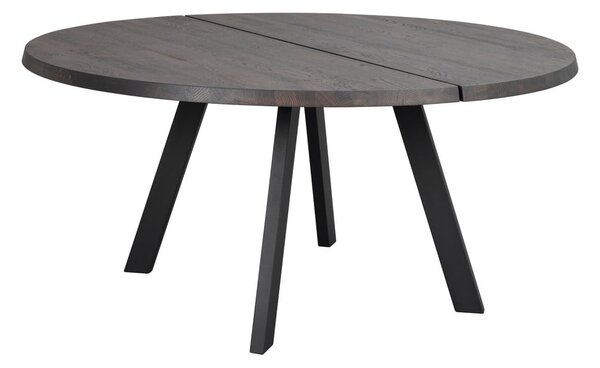Tamnosmeđi okrugli stol za blagovanje od hrastovog drveta Rowico Freddie, ø 160 cm