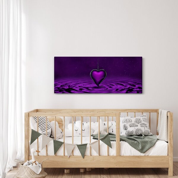 Slika ljubičastog srca (120x50 cm)