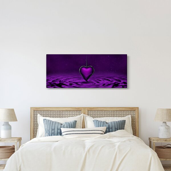 Slika ljubičastog srca (120x50 cm)