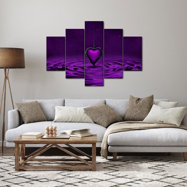Slika ljubičastog srca (150x105 cm)