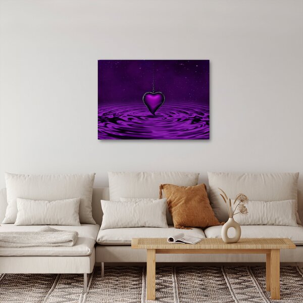 Slika ljubičastog srca (70x50 cm)