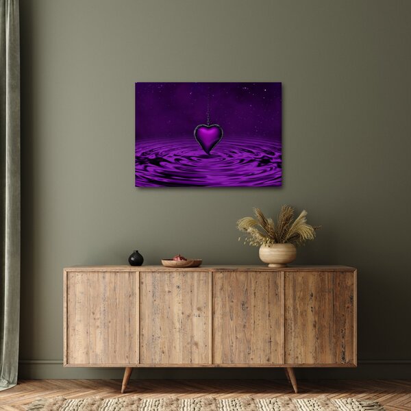 Slika ljubičastog srca (70x50 cm)