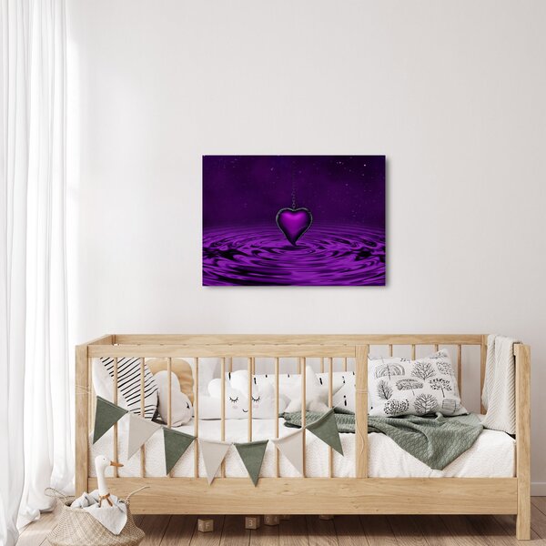 Slika ljubičastog srca (70x50 cm)