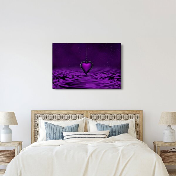 Slika ljubičastog srca (90x60 cm)