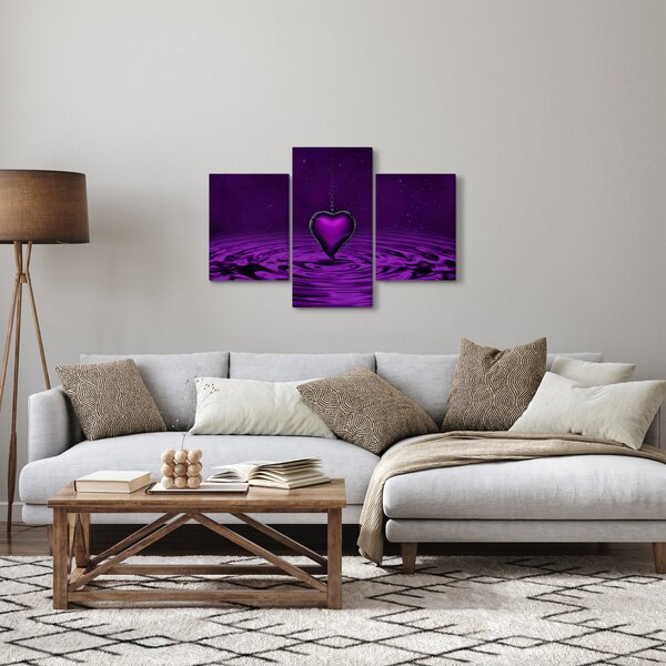 Slika ljubičastog srca (90x60 cm)