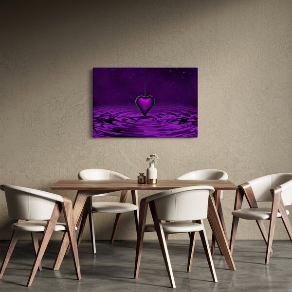 Slika ljubičastog srca (90x60 cm)