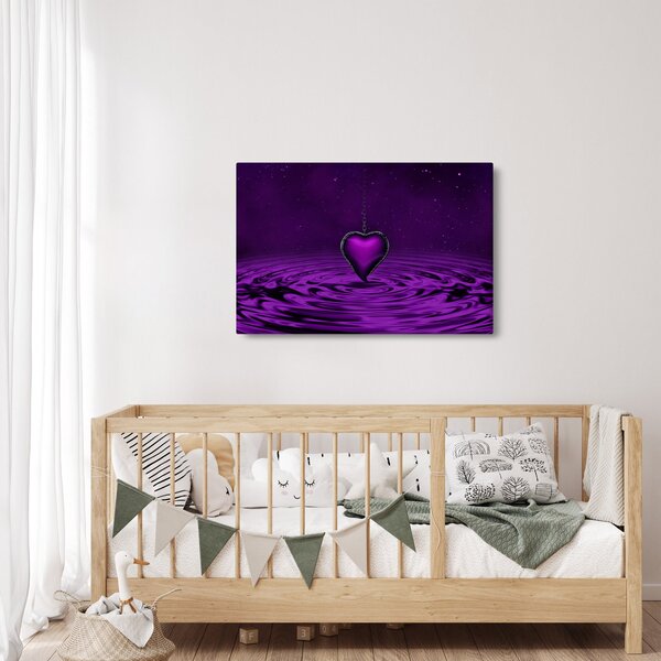 Slika ljubičastog srca (90x60 cm)