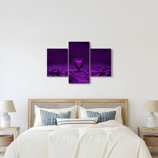 Slika ljubičastog srca (90x60 cm)
