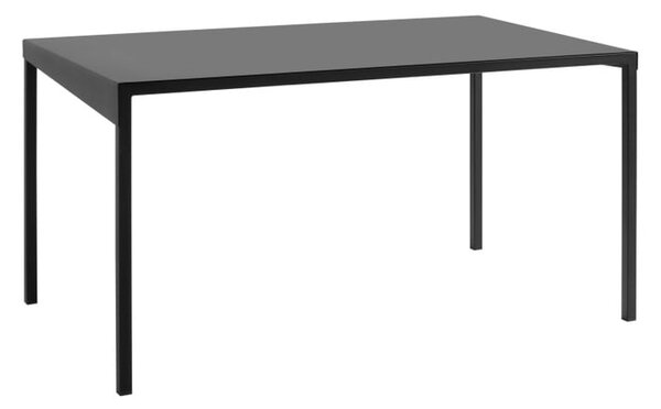 Crni metalni blagovaonski stol Custom Form Obroos, 140 x 80 cm