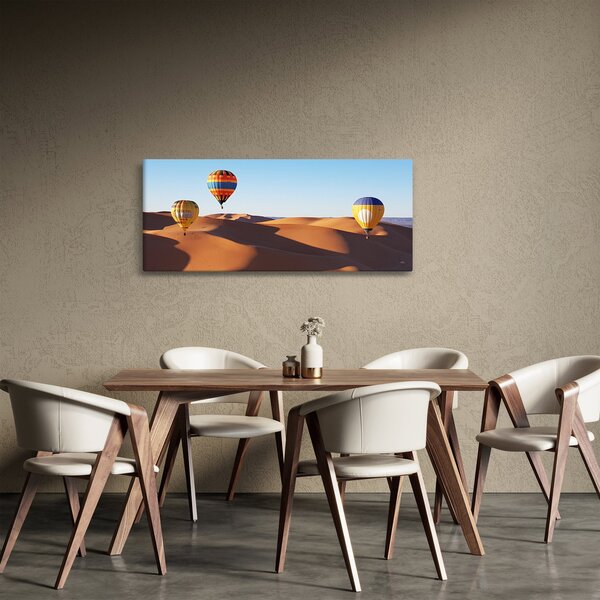 Slika - leteći baloni u pustinji (120x50 cm)