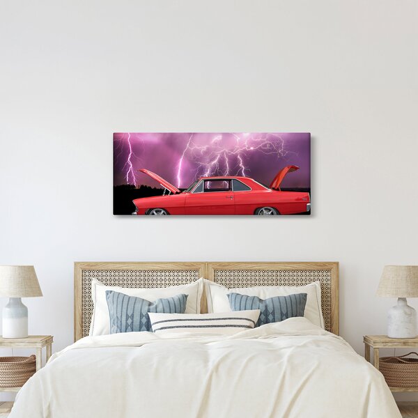 Slika crvenog automobila (120x50 cm)