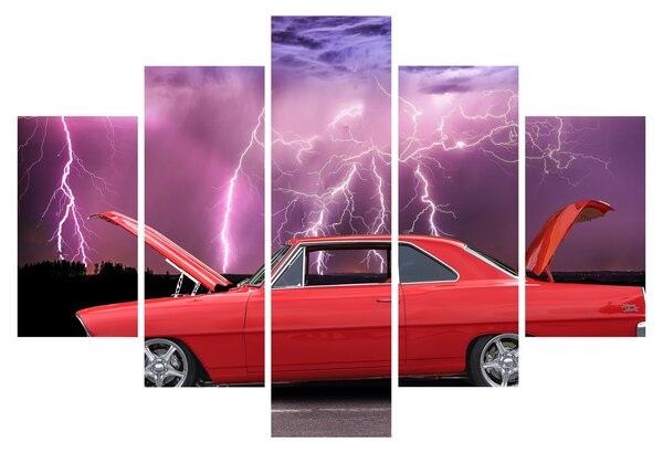 Slika crvenog automobila (150x105 cm)