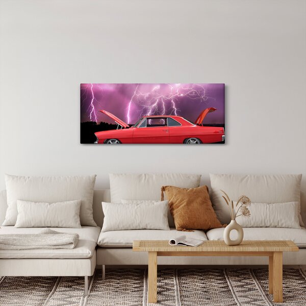 Slika crvenog automobila (120x50 cm)