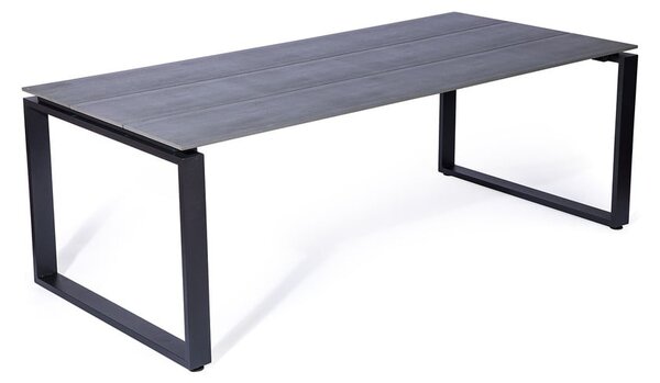 Sivi vrtni stol za 8 osoba Le Bonom Strong, 210 x 100 cm