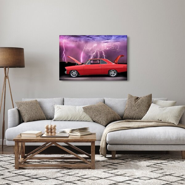 Slika crvenog automobila (90x60 cm)