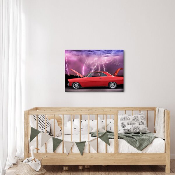 Slika crvenog automobila (70x50 cm)
