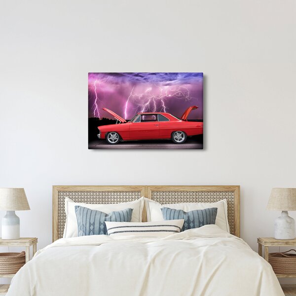 Slika crvenog automobila (90x60 cm)
