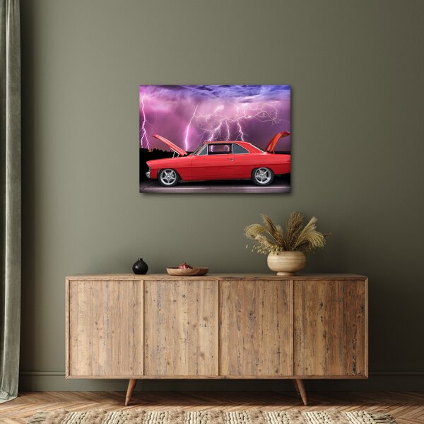 Slika crvenog automobila (70x50 cm)