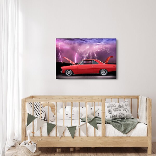 Slika crvenog automobila (90x60 cm)