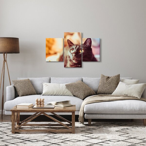 Slika crne mačke (90x60 cm)