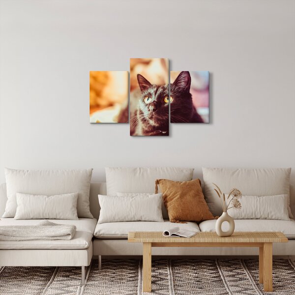 Slika crne mačke (90x60 cm)
