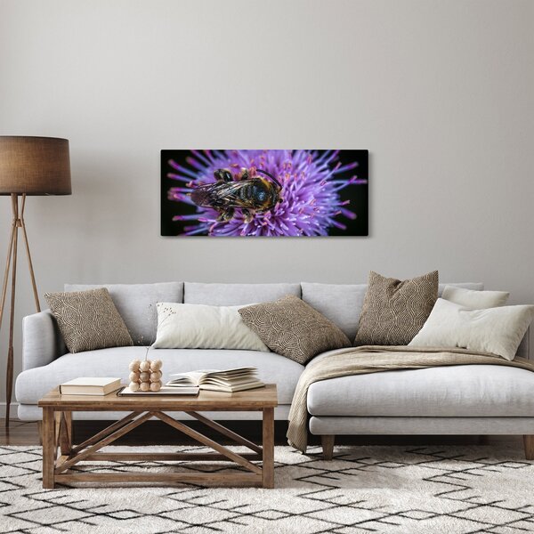 Slika pčele na cvijetu (120x50 cm)
