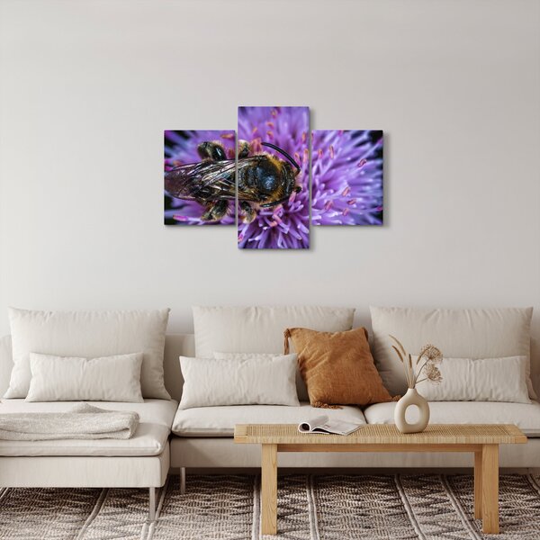 Slika pčele na cvijetu (90x60 cm)