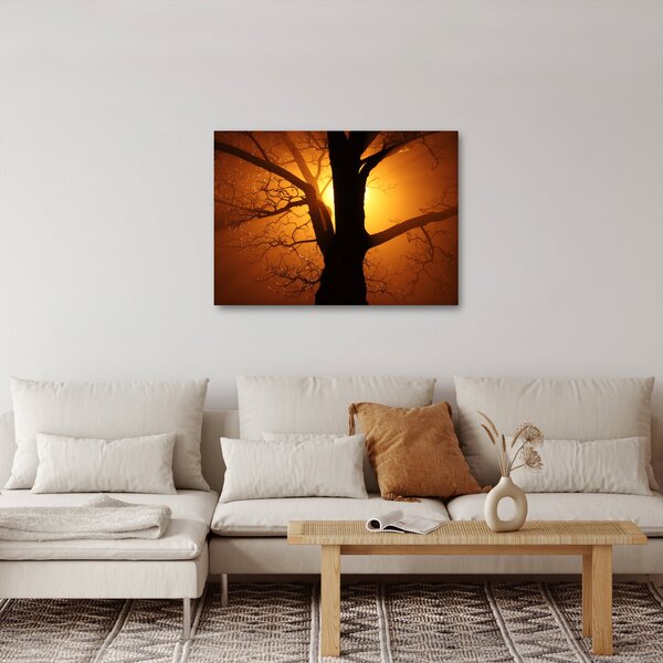 Slika drveta pri zalasku sunca (70x50 cm)