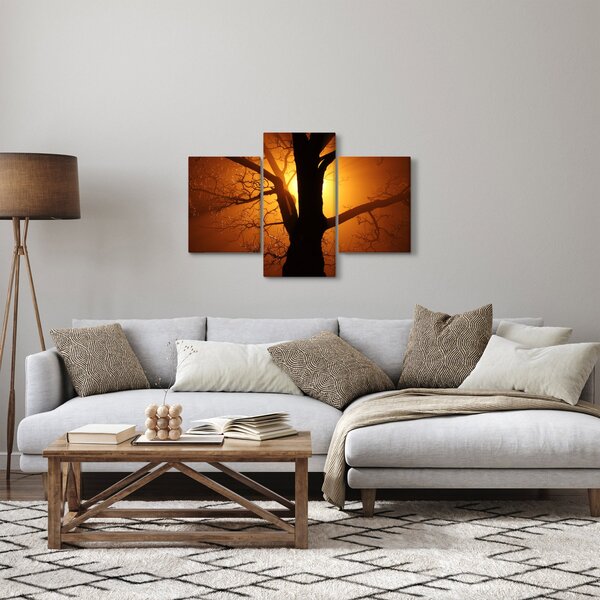 Slika drveta pri zalasku sunca (90x60 cm)