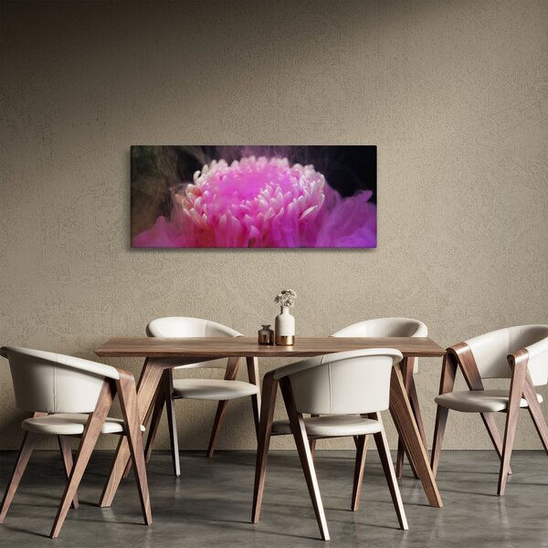 Slika cvijeta u ružičastom dimu (120x50 cm)