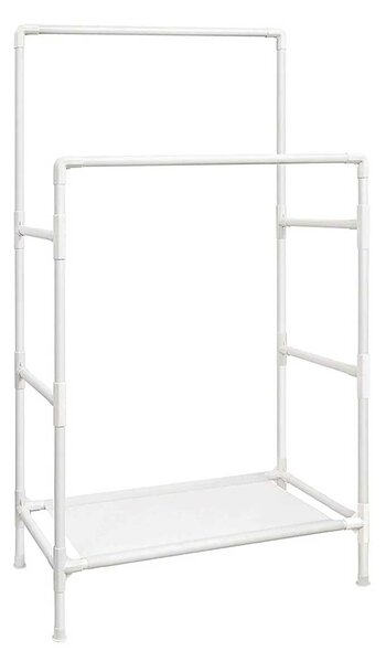 Metalni stalak za odjeću s policom, 84 x 154 x 44 cm, bijeli | SONGMICS