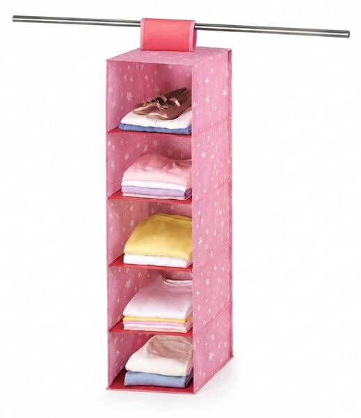 Viseći organizator za ormar STELLA 95 cm, ružičasti