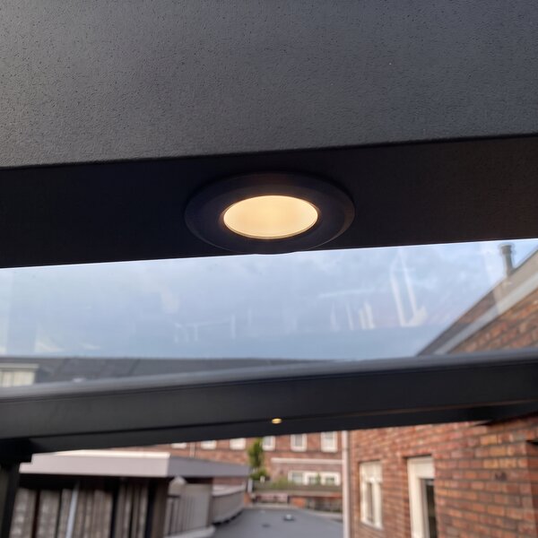 Set od 5 modernih ugradbenih reflektora crni uklj. LED IP67 - Linsey