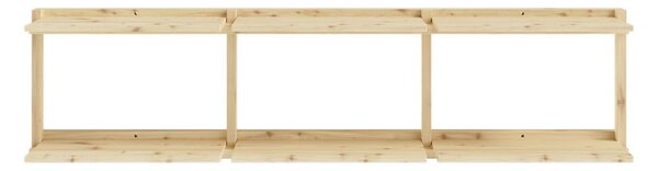 Zidna polica od masivnog bora u prirodnoj boji 192x47,5 cm Groove – Karup Design