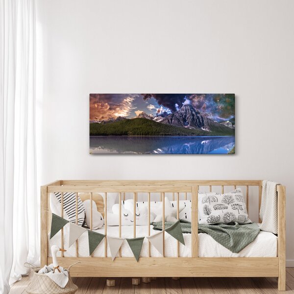 Slika jezera i planina (120x50 cm)