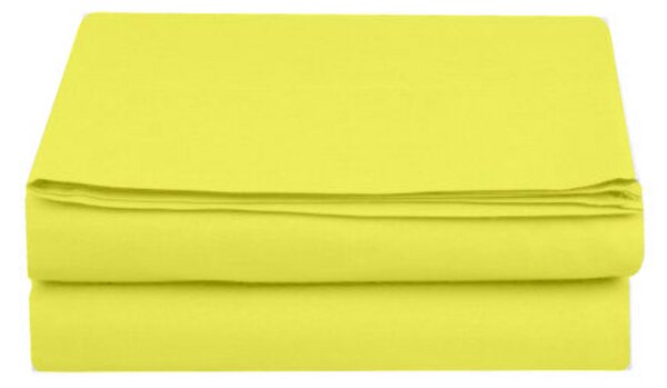 Žuta ravna plahta - 140 x 235 cm