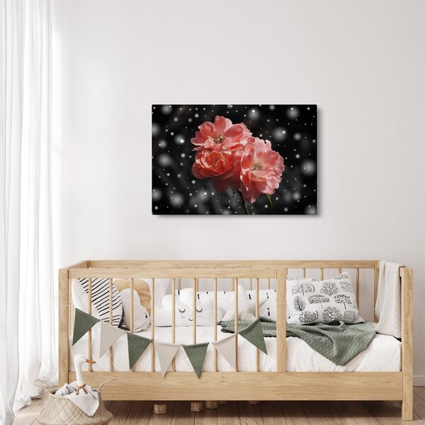 Slika ružičastog cvijeta (90x60 cm)