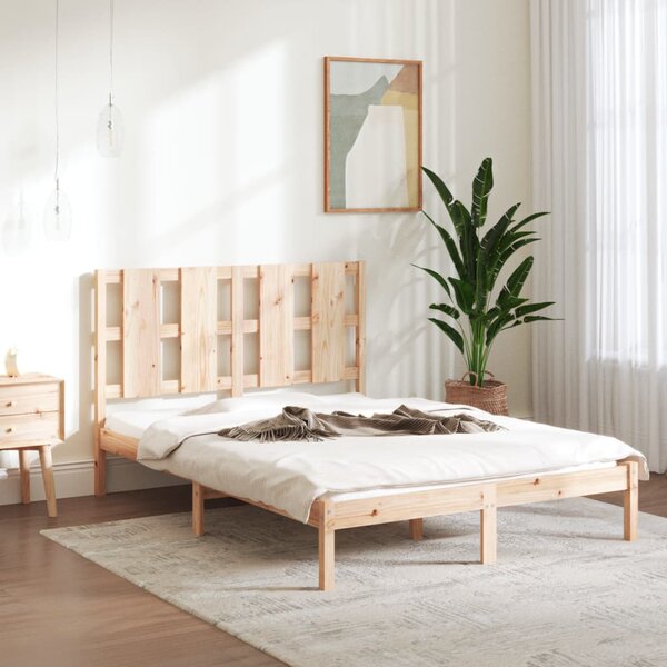 VidaXL Okvir za krevet od masivnog drva 120 x 190 cm 4FT mali bračni