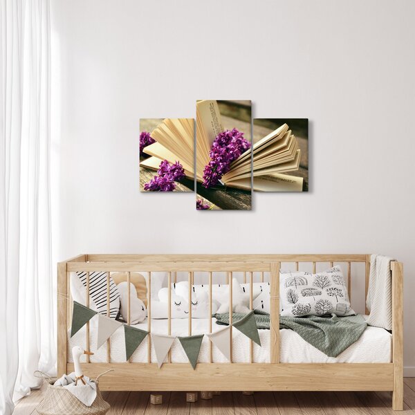 Slika knjige s lavandom (90x60 cm)