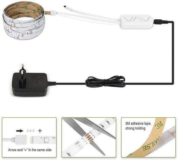 Wifi 5m set led trak rgb ip65 - vodoodporen