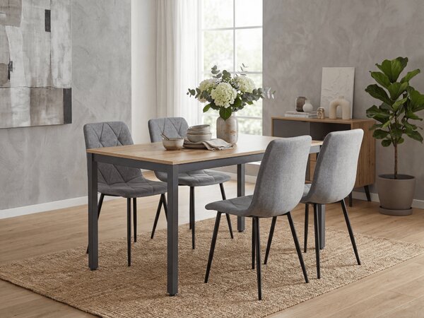 Siva stolica LIBRA PLATINUM GREY s crnim nogama